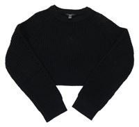 Černý crop svetr New Look