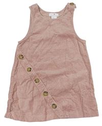 Staroružové menšestrové šaty s gombíkmi