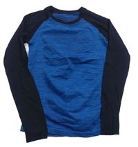 Modro-čierne funkčné spodné tričko Pocopiano
