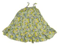 Bielo-modro-žlté vzorované šaty s citrony Primark