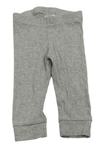 Sivé rebrované ľahké tepláky H&M