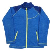 Tmavomodrá melírovaná propínací funkční fleecová mikina Mountain Warehouse