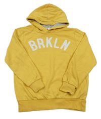 Žlutá mikina s nápisem a kapucí H&M