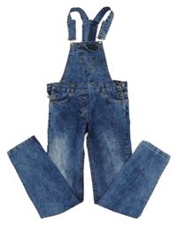 Tmavomodré laclové skinny rifle 