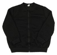 Čierna rebrovaná prepínaci mikina Shein