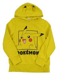 Žltá mikina s kapucí - Pikachu C&A