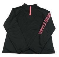 Čierno-ružová športová mikina s nápisom Ergeenomixx