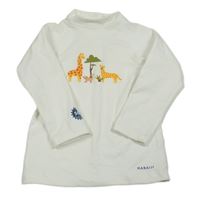 Bílé UV triko se zvířátky Nabaiji