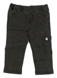 Tmavosivé rifle s tlapkou Sinsay