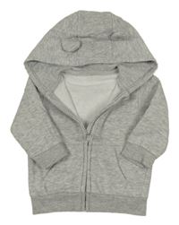 Svetlosivá melírovaná prepínaci mikina s kapucňou George