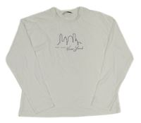 Biele tričko s nápisom a potlačou George