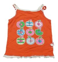 Červeno-bílý top s jablíčky 