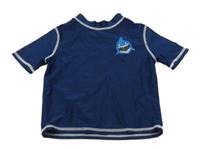 Tmavomodré UV tričko so žralokom OshKosh