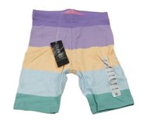 Nové - Fialovo-farebné pruhované elastické kraťasy Dunnes