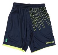 Tmavomodro-neónově žlté športové kraťasy UhlSport