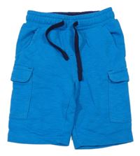 Modré cargo teplákové kraťasy Kids