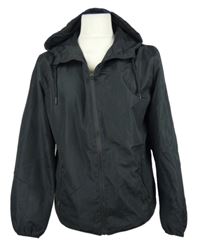 Pánská černá šusťáková jarní bunda s kapucí Primark 