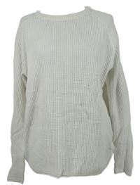 Pánský bílý vzorovaný svetr Primark 