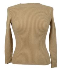 Dámsky béžový rebrovaný crop sveter Primark