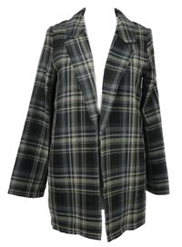 Dámský černo-šedý kostkovaný sakový cardigán Primark 