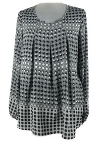 Dámská šedo-černá puntíkovaná šifonová halenka Thom 