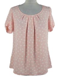 Dámská světlerůžová puntíkovaná halenka M&Co