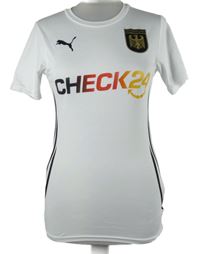 Pánský bílý fotbalový dres s erbem Puma vel. XXS