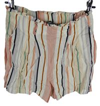 Dámské barevné pruhované volné kraťasy Primark 