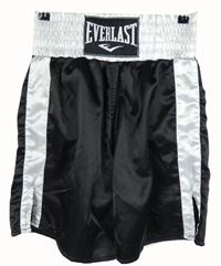 Pánské černo-bílé boxerské saténové kraťasy Everlast 