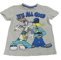 Světlešedé tričko s Looney Tunes 