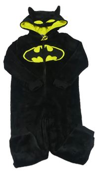 Černá chlupatá kombinéza s kapucí- Batman