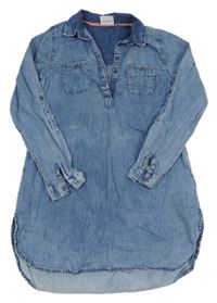 Modré riflové šaty Yigga