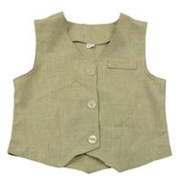 Béžová melírovaná slavnostní vesta