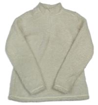 Smotanová chlpatá mikina Alive