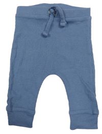 Modré rebrované ľahké tepláky Matalan