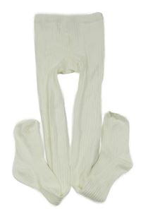 Bílé žebrované punčoháče H&M