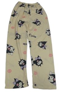 Svetlobéžové pyžamové nohavice s Kuromi