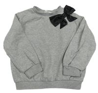 Svetlosivá mikina s mašlou H&M