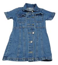 Modré riflové propínací šaty Next