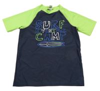 Modro-zelené UV tričko se surfem Yigga