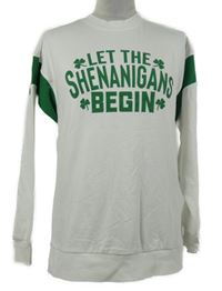 Dámska bielo-zelená mikina s nápisom