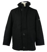 Pánská černá vlněná zateplená bunda Pierre Cardin