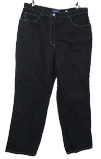 Dámske čierne plátenné nohavice Cotton Republic