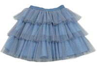 Modrá tylová sukňa s volánikmi Topolino