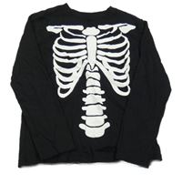 Čierne tričko s kostrou H&M