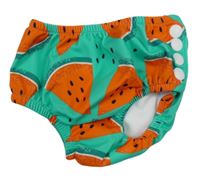 Zelené plenkové plavkové kalhotky s melouny Huggies
