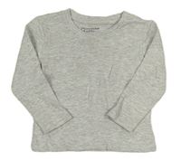 Sivé rebrované tričko Primark