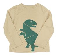Béžové triko s dinosaurem Primark