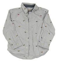 Svetlomodrá košeľa s autami zn. H&M