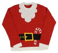 Červeno-bílý svetr - Santa Pepperts